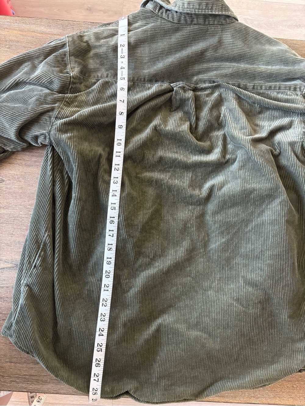 Britches Olive Corduroy Plaid Lined Workwear Shacket - Picture 10 of 11